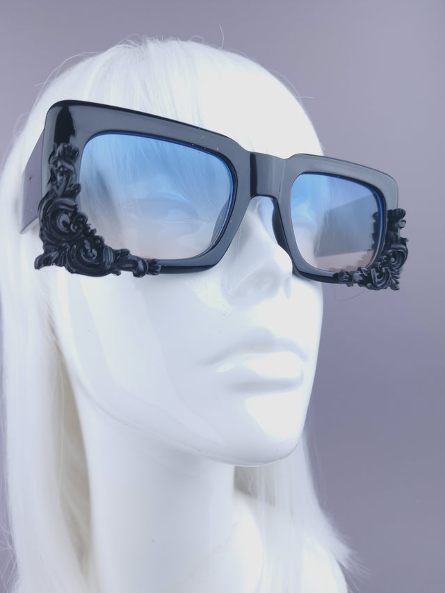 Pearls & Swine: Unisex Square Filigree Sunglasses