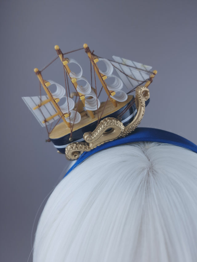 Mini Ship & Octopus Headpiece