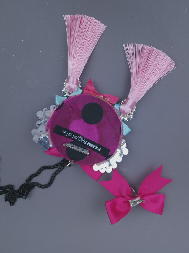 Pink Dollface Necklace Brooch Jewellery