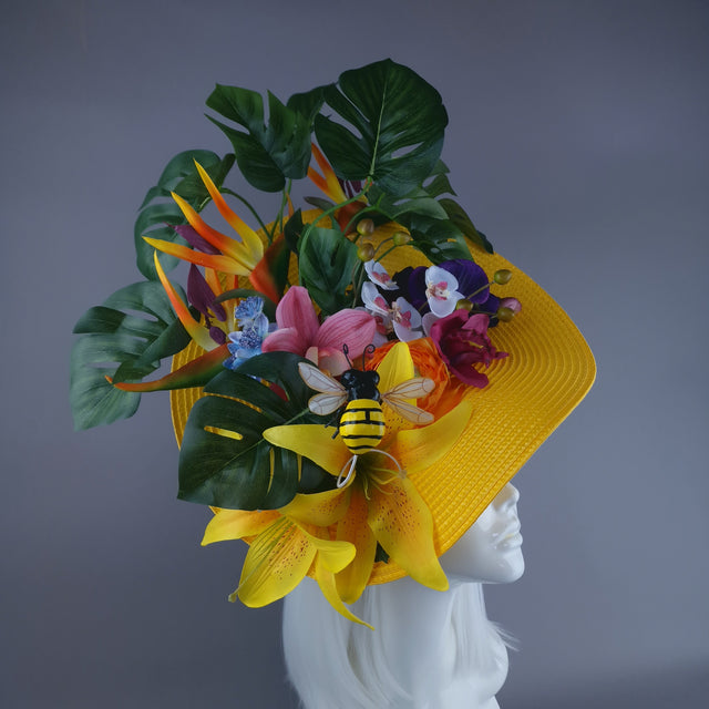 "Holiday" Colourful Flower & Bee Hat