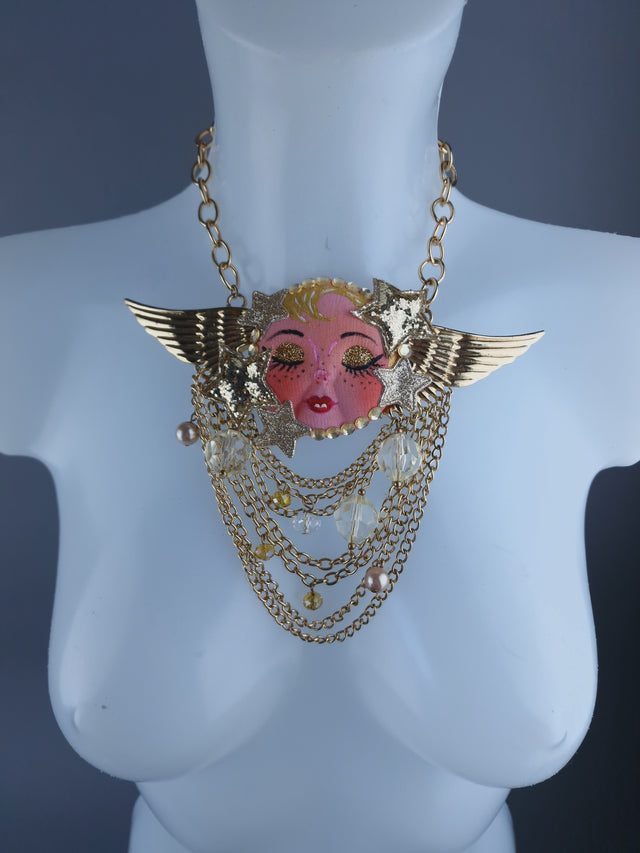 "Sanctus" Cherub DollFace Necklace