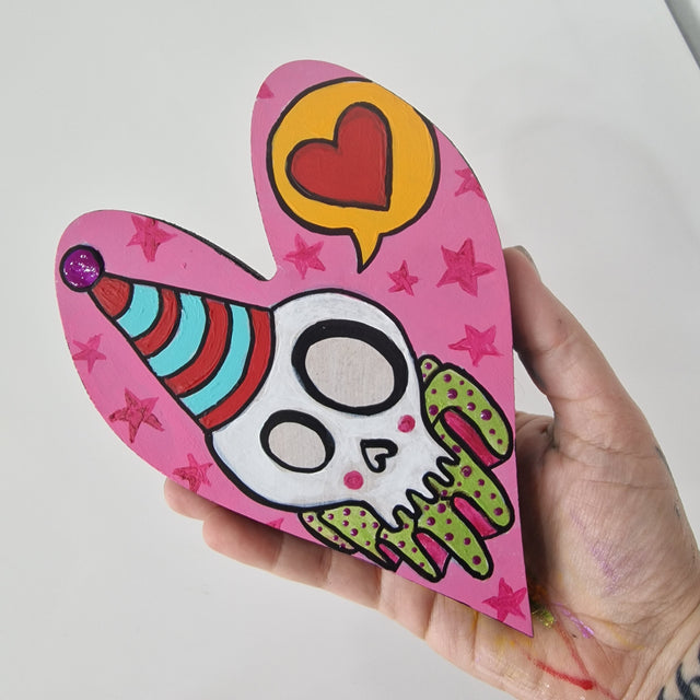 Bink Neptune: Original Dead Clown Painting "Smitten"