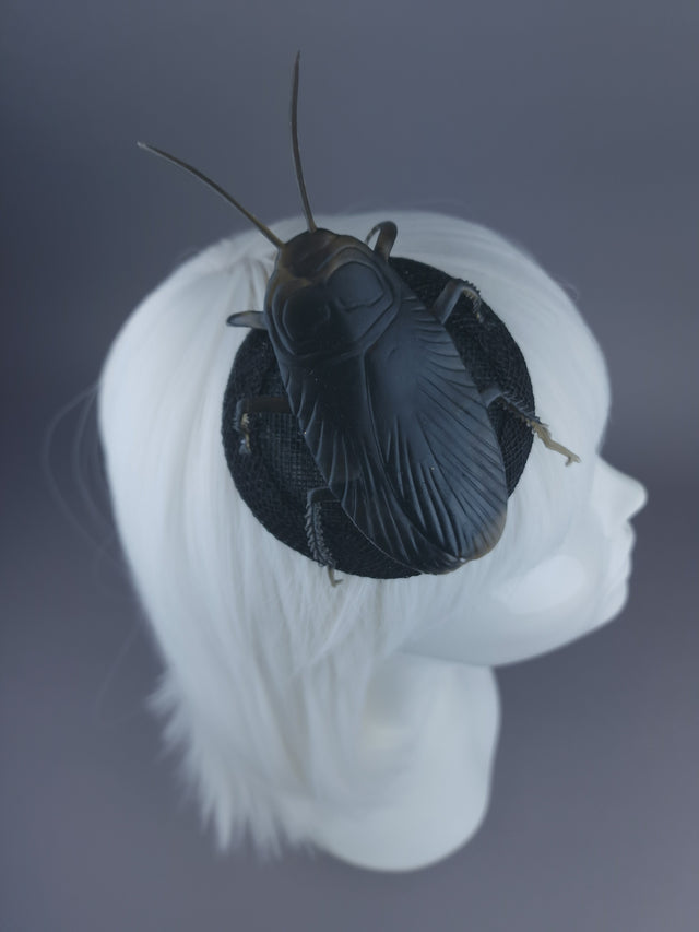 Pearls & Swine: Extra Large Cockroach Mini Fascinator "Trixy-belle"
