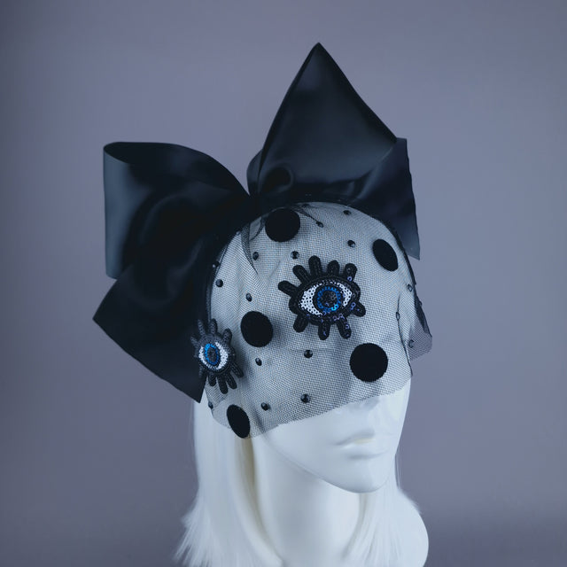 "Watcher" Eye & Bow Veil Headdress