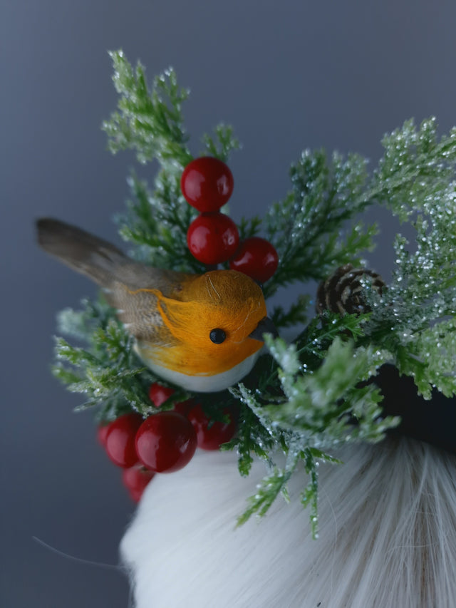 Robin Bird & Berries Xmas Headband