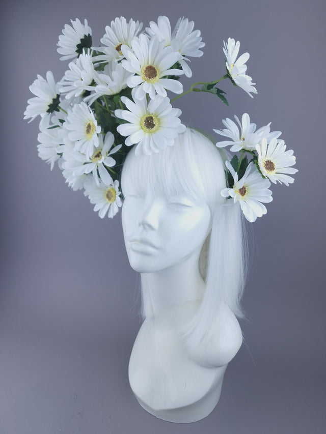 Large White Daisy Headpiece