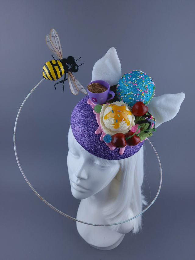 "Tempt" Sweetie & Bee Party Fascinator Hat