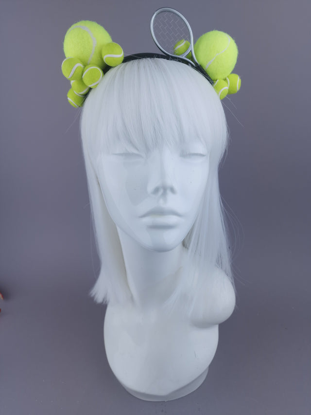 Pearls & Swine: Wimbledon Headpiece Tennis Racket & Balls