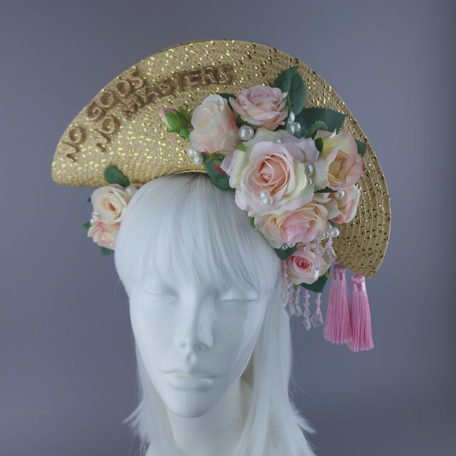 "No Gods, No Masters" Feminist Revolution Rose & Pearl Hat