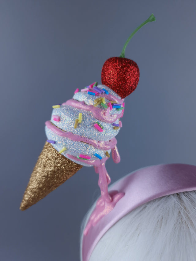 "Messie"Dripping Ice-cream & Cherry Headdress