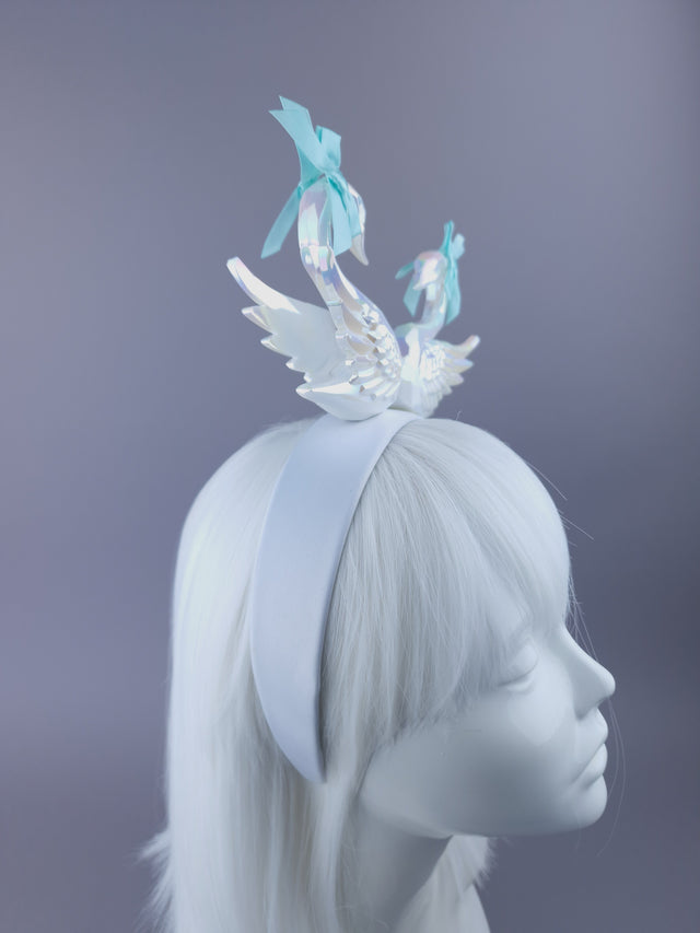 Iridescent Swans Headdress