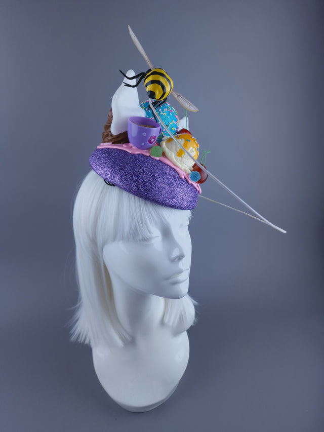 "Tempt" Sweetie & Bee Party Fascinator Hat