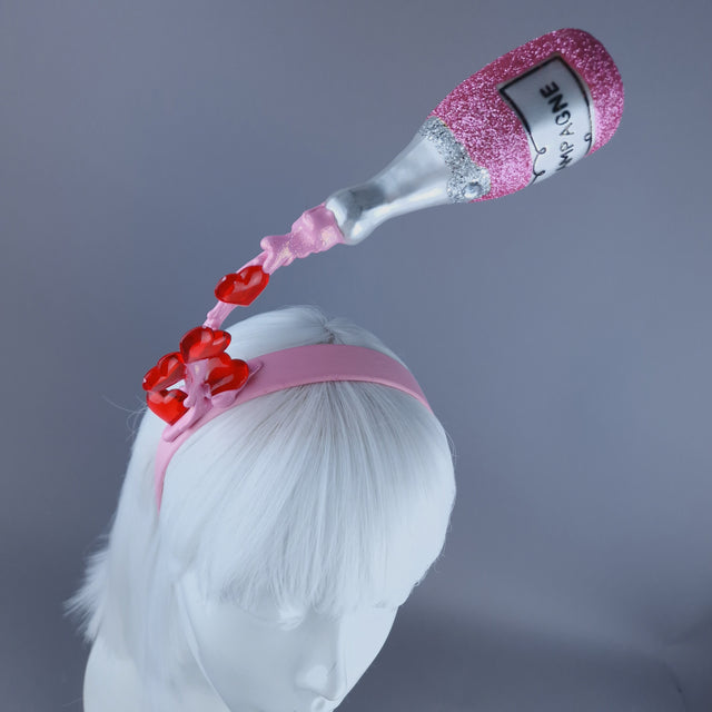 "Champers" Champagne Valentines Headpiece