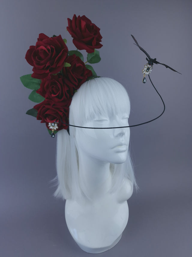 Pearls & Swine: Roses & Bat Headdress "Batty"