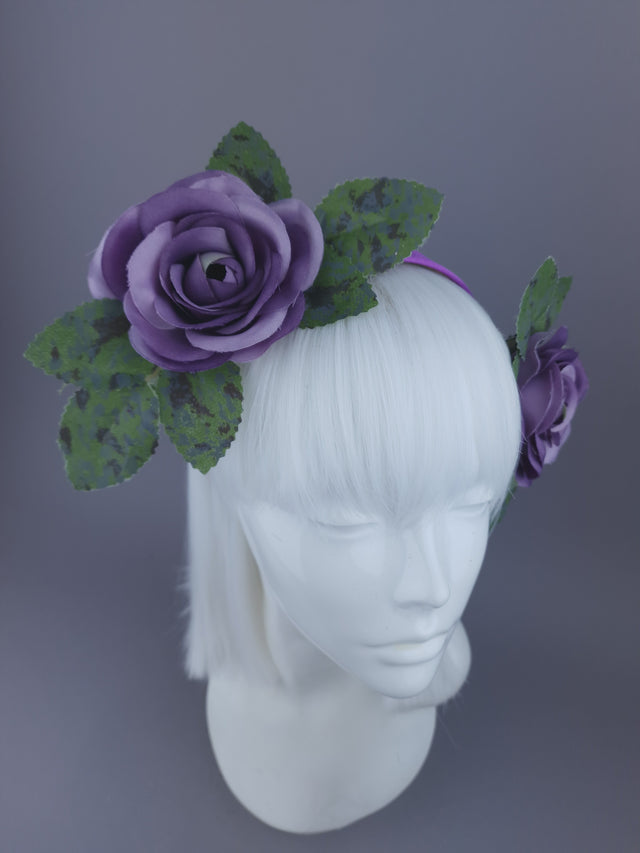 Pearls & Swine Headpiece Purple Rose