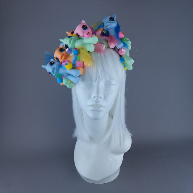 "Poni" Colourful Pony Vintage-Style Fascinator Hat