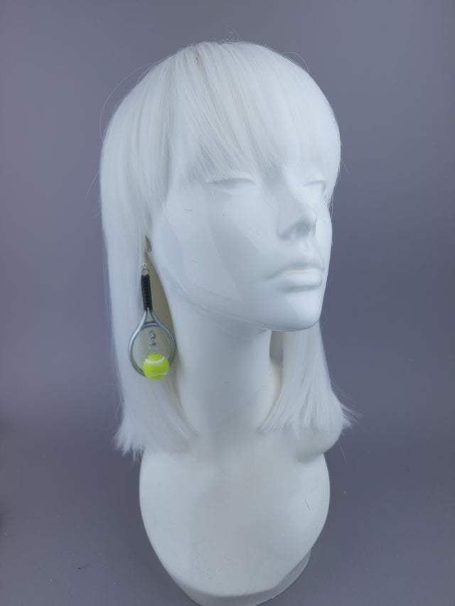 Pearls & Swine: Wimbledon Tennis Ball & Racket Earrings