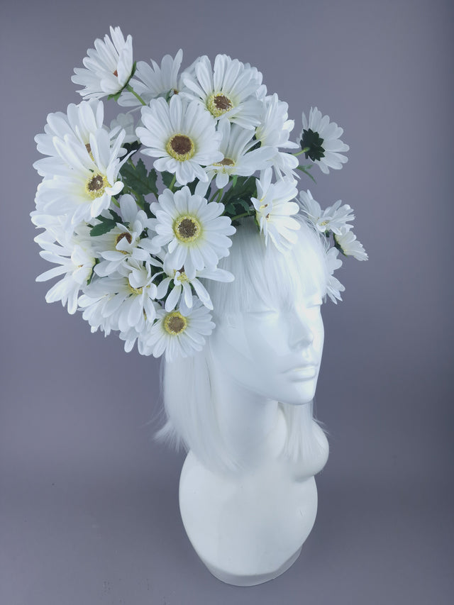 Large White Daisy Headpiece