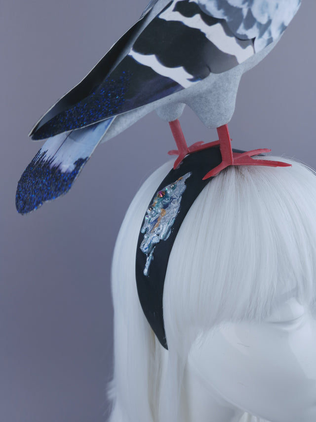 "Wabi-Sabi" Whimsical Large Pigeon Poop Headband
