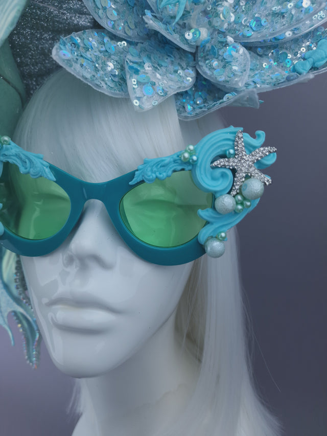 Pearls & Swine: Bespoke Commission Mermaid Headdress with Sunglasses