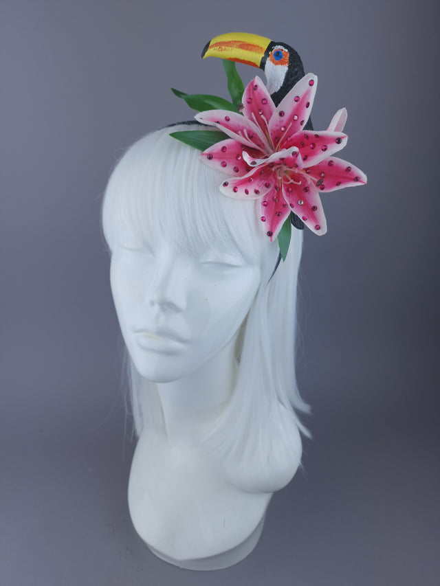 Toucan & Lillies Flower Headpiece