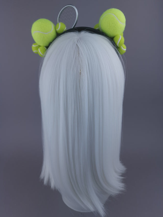 Pearls & Swine: Wimbledon Headpiece Tennis Racket & Balls