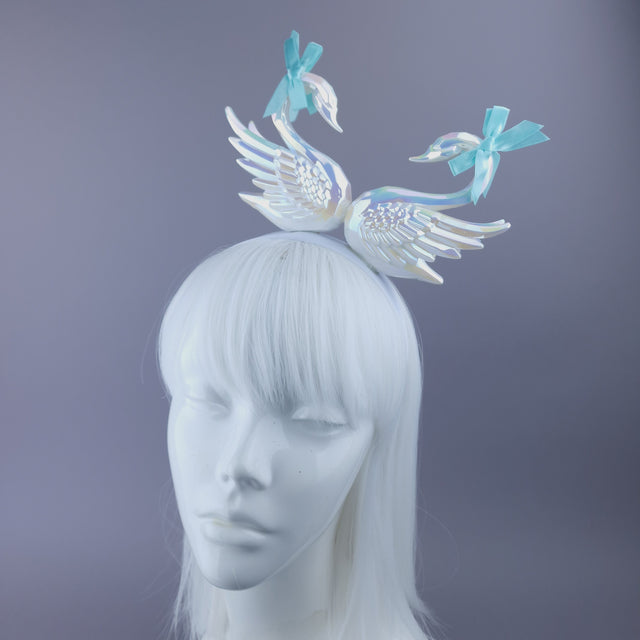Iridescent Swans Headdress