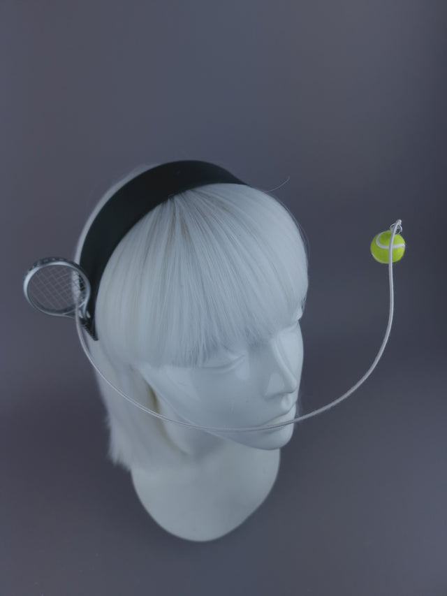 Pearls & Swine: Wimbledon Headpiece Tennis Racket & Ball