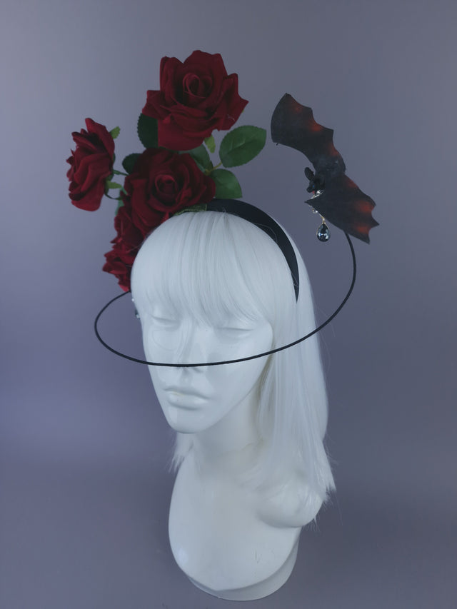 Pearls & Swine: Roses & Bat Headdress "Batty"