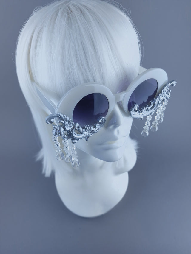 SAMPLE - Silver Filigree Beading Sunglasses