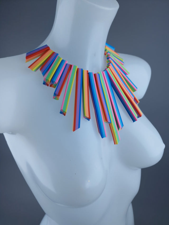 SAMPLE Rubber Rainbow Necklace