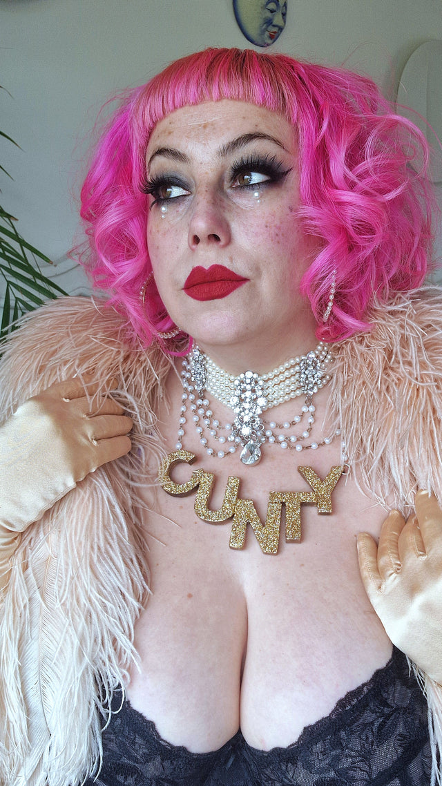 "Rude" A Nery Naughty Pearl Necklace Jewellery