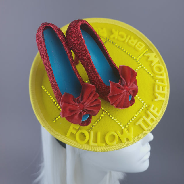 Pearls & Swine: Wizard of Oz, Ruby Slippers Fascinator Hat "Dorothy"