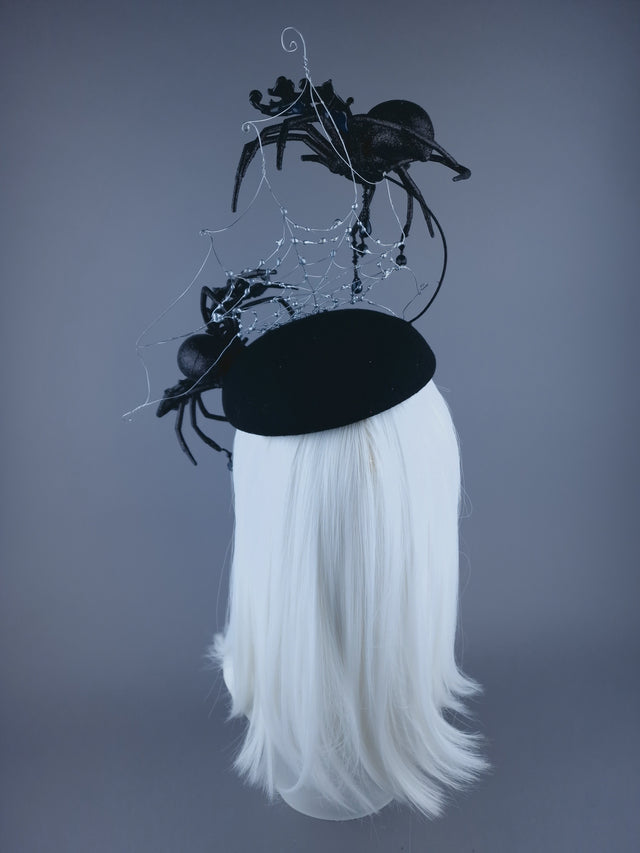 "Hunt" Spiders & Web Fascinator Hat