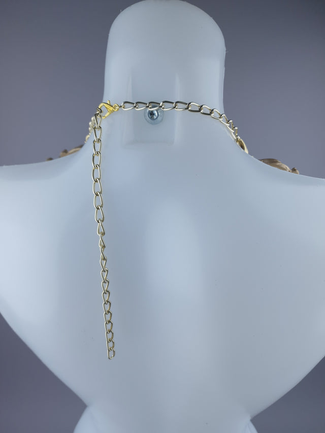 "Celestina" Gold Cherub & Filigree Harness Body Jewellery.