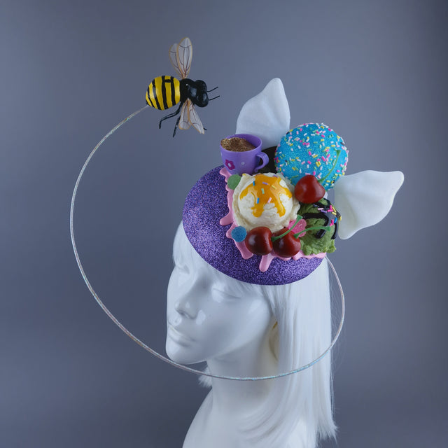 "Tempt" Sweetie & Bee Party Fascinator Hat