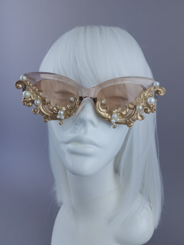 Pearls & Swine: Gold Filigree & Pearl Sunglasses - LIMITED EDITION