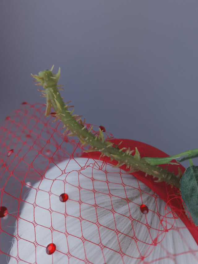 Pearls & Swine: Headdress Red Rose Veil