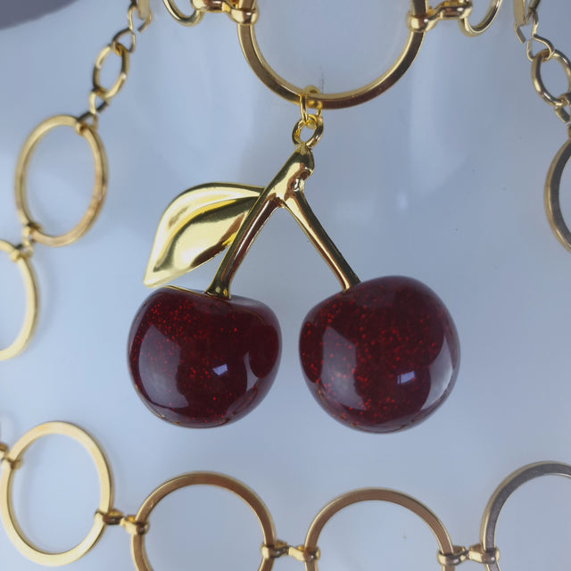 "Pop my Cherry" Unisex Gold Ring & Cherry Jewellery Harness