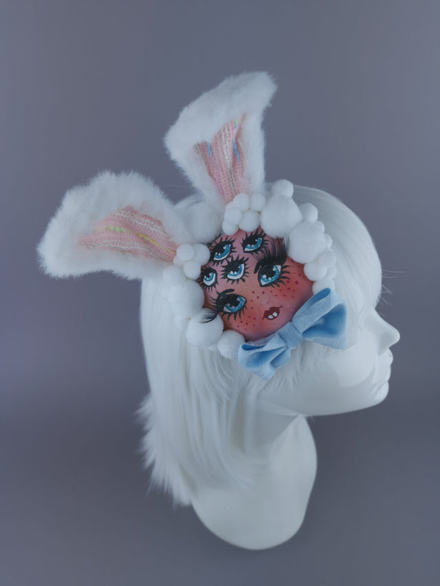 "Malocchio" Dollface Bunny Ear Mini Fascinator