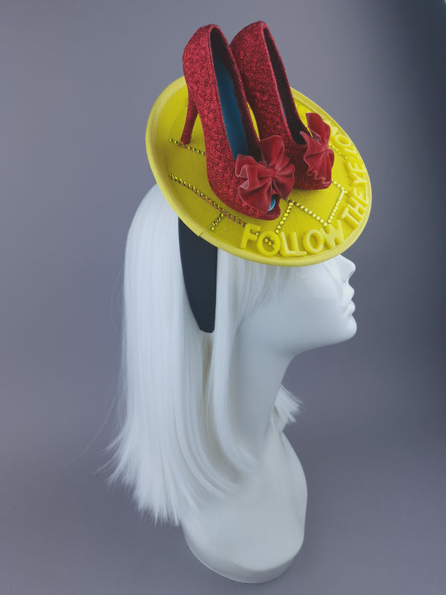 Pearls & Swine: Wizard of Oz, Ruby Slippers Fascinator Hat "Dorothy"