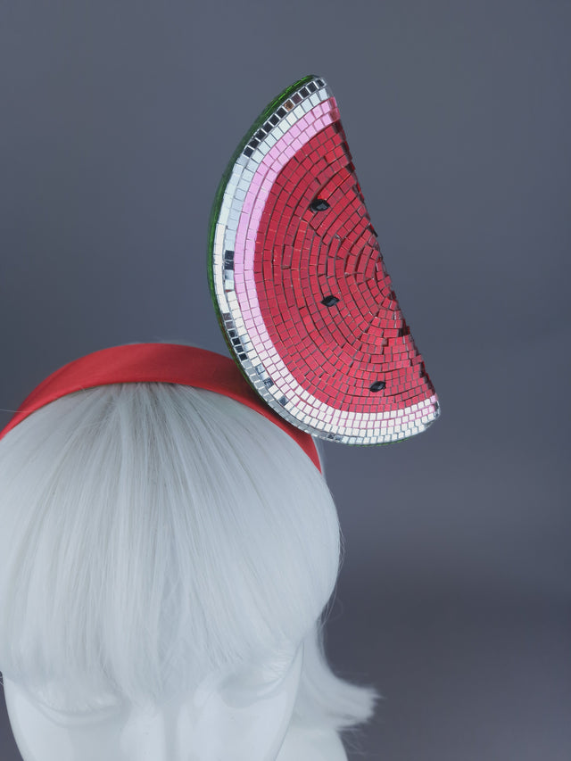 Pearls & Swine: Mirrorball Watermelon Headdress "Noone Is Free Until We All Are Free"