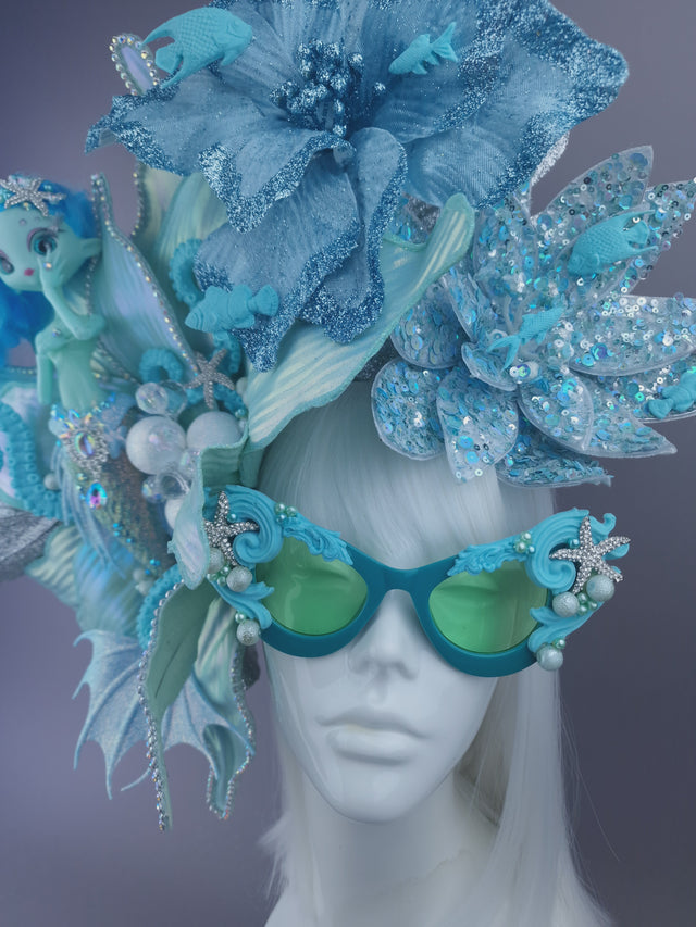 Pearls & Swine: Bespoke Commission Mermaid Headdress with Sunglasses