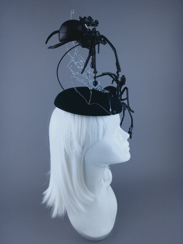 "Hunt" Spiders & Web Fascinator Hat