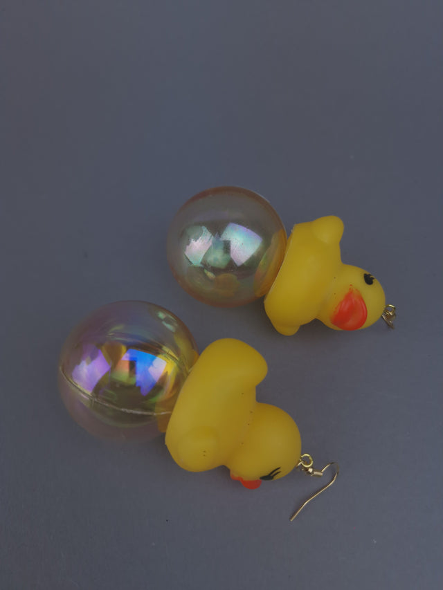 Pearls & Swine: Earrings Duck & Yellow Bubble Jewellery