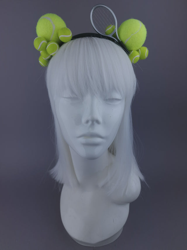 Pearls & Swine: Wimbledon Headpiece Tennis Racket & Balls