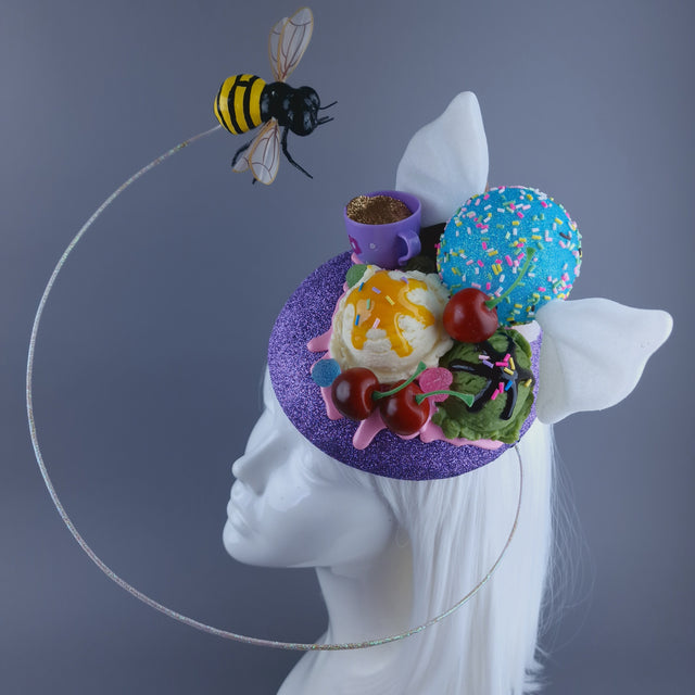 "Tempt" Sweetie & Bee Party Fascinator Hat