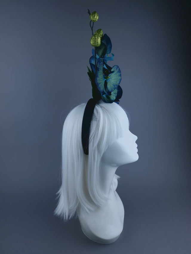 Blue Green Orchid Xmas Headdress