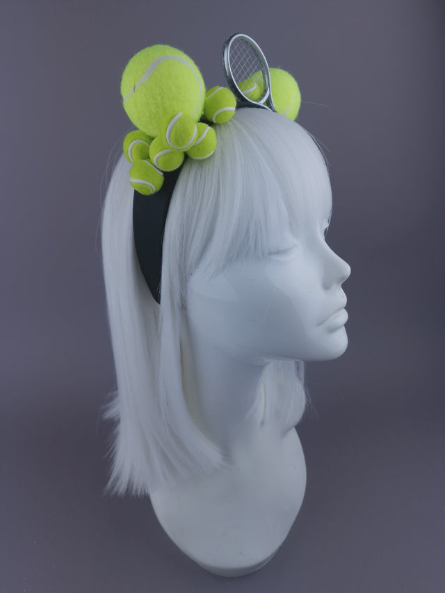 Pearls & Swine: Wimbledon Headpiece Tennis Racket & Balls