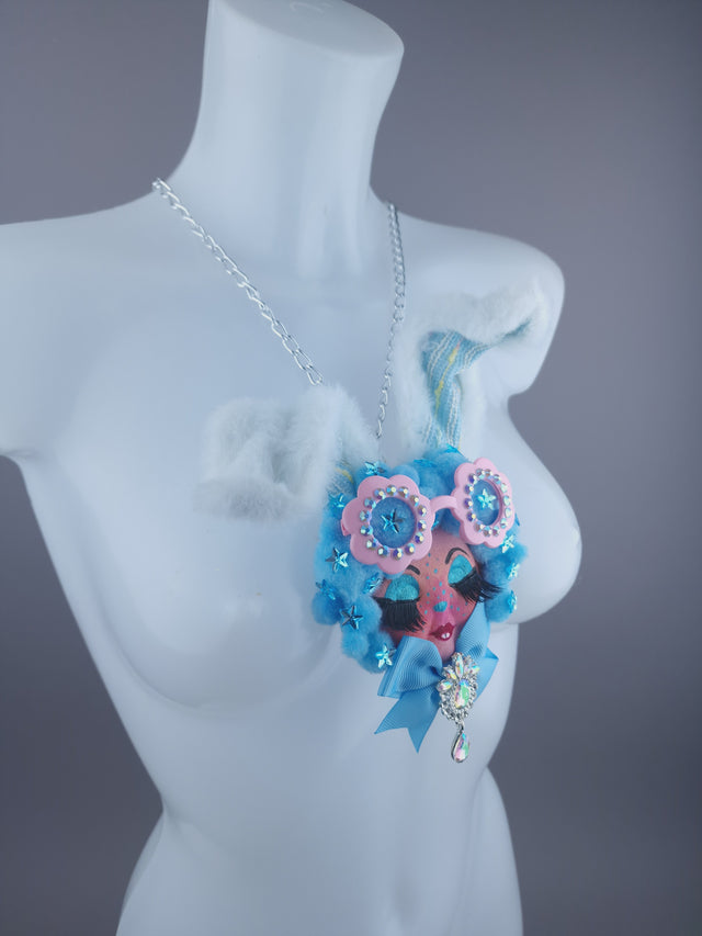 Bunny Dollface Necklace Brooch Jewellery
